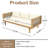 67.5'' Wide Acacia Wood Straight Patio Sofa,Seater Daybed, With Cushions-804499431