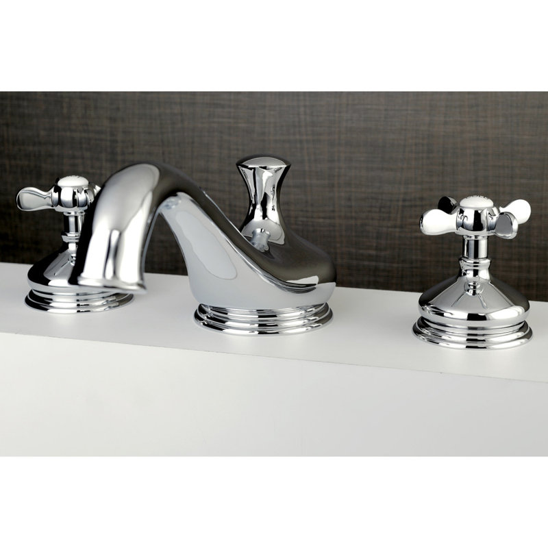 Kingston Brass Essex Two-Handle 3-Hole Deck Mount Roman Tub Faucet, Polished Chrome