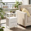 Modern End Table Set Of 2 With Fabric Drawers, Nightstand Or Couch Side Table With Open Shelf And Ample Storage, Easy Assembly