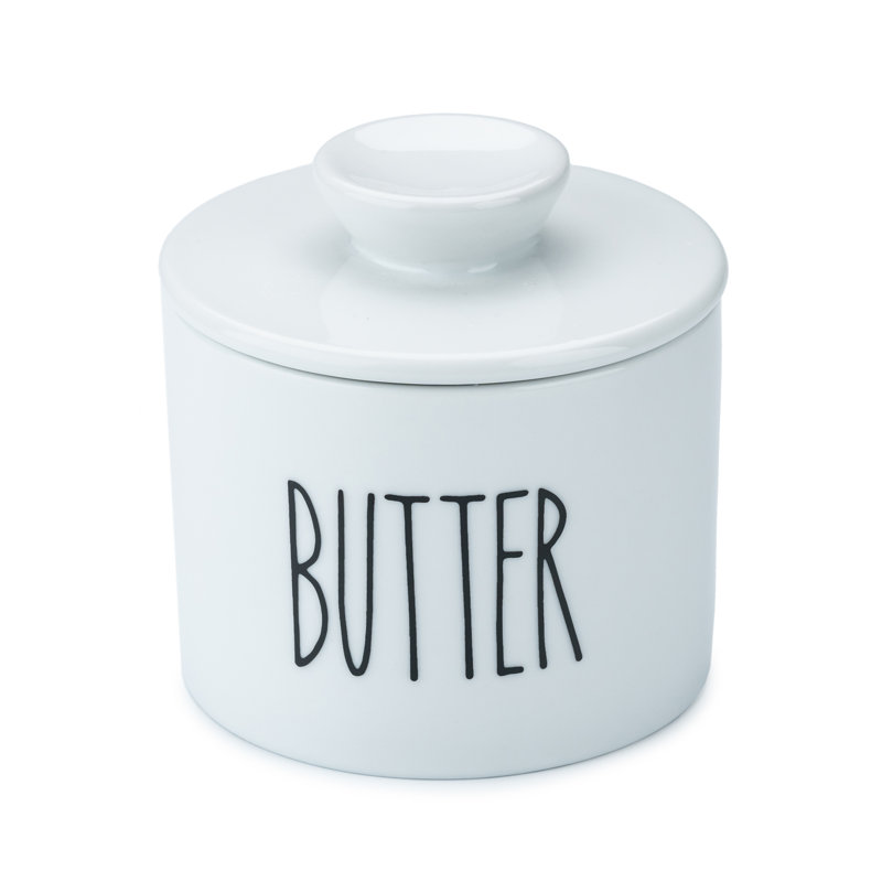 Pot à beurre français avec joint d'eau - Pot à beurre en porcelaine pour beurre frais et tartinable