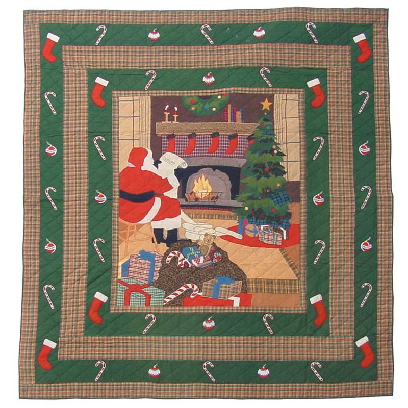 Courtepointe Santa by the Fireside, Grand