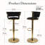Tabouret tournant en velours-2004016710