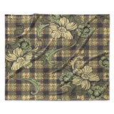 Plaid Flowers Flannel Comforter