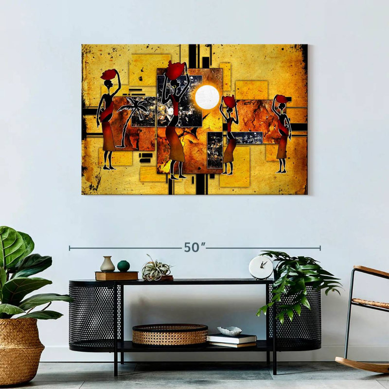 Leisha African Commune, 30" H x 45" W