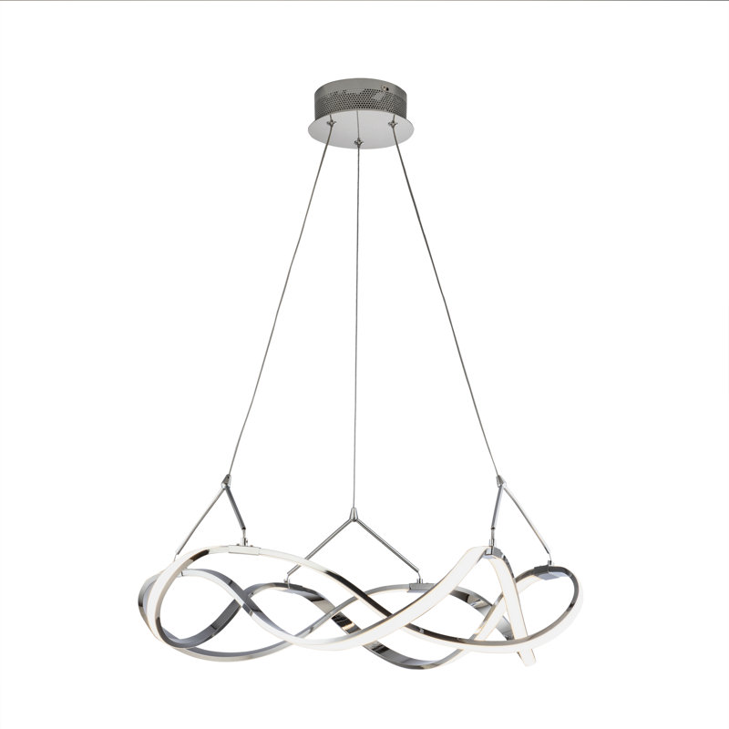 Ameer 1 - Light LED Unique/Statement Pendant, Chrome