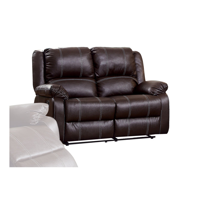 Causeuse inclinable en cuir synthétique Zuriel, Brun