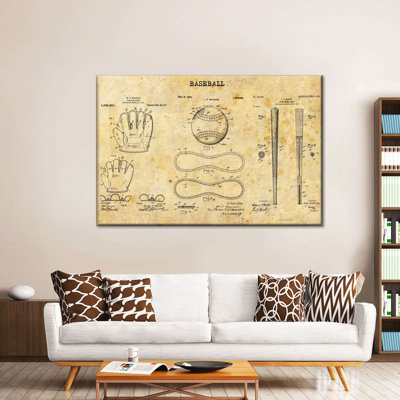 Baseball Compilation brevet sur toile