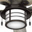 Ventilateur de plafond standard 54 po à 5 pales avec chaînette et ensemble d'éclairage inclus Biscayne 54 po-56005342