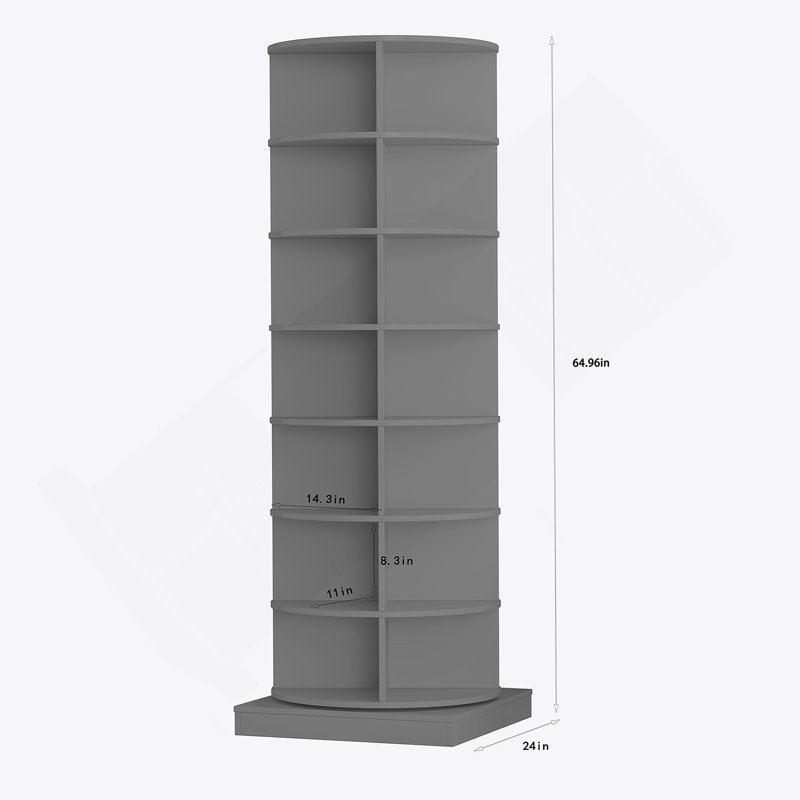 28 Pair Shoe Rack, Gray, 64.96" H x 24" W x 24" D