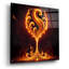 «Wine Glass Flame Abstract» par Rey Klimt, art mural en verre acrylique-77296653