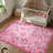 Kaldi Floral Washable Vintage Soft Non Slp Area Rugs for Living Room Bedroom Dining Room Low Pile Thin Boho Carpet-976889821-989910808
