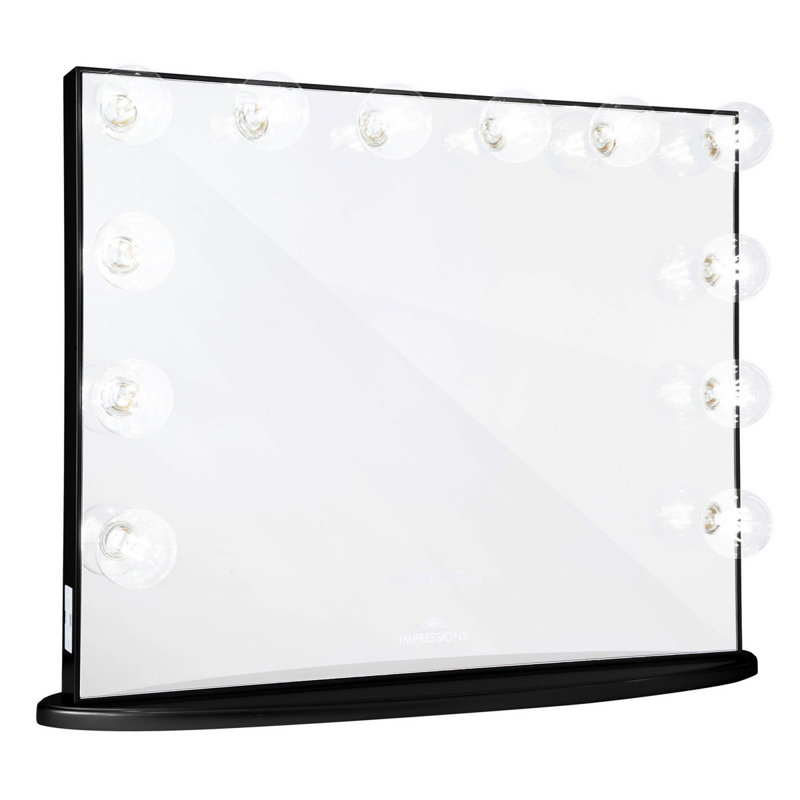 Hollywood Glow Plus Vanity Mirror, Black
