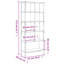Averly 172cm H x 72cm W Metal Bookcase-1774191128