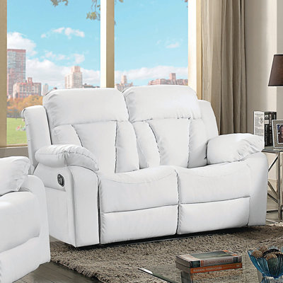 Mowery Daria Faux Leather Dual Reclining Loveseat