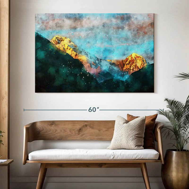Avery Mountain Abstract Landscape, 34" H x 51" W