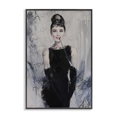 Classic Audrey Modern Details Framed Giclee, design by Lucille Lee