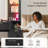 59.1" Fluted Wood Makeup Vanity Desk With Mirror And Led Lights, Large Vanity Dressing Table, 8 Drawers, 2 Glass Cabinets, With Charging Station, Black-1797571269