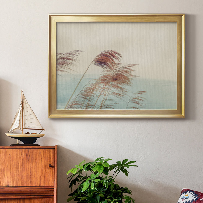 Windy I - cadre photo, H 18,5 po x l 24,5 po x P 1,5 po, Toile avec cadre doré