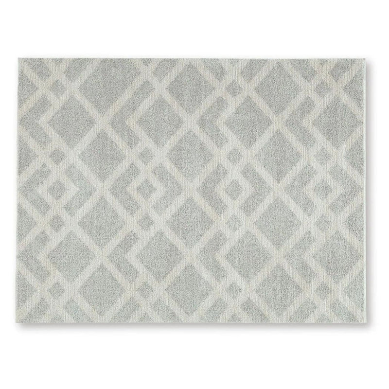 Tapis en polypropylène gris ivoire Unos