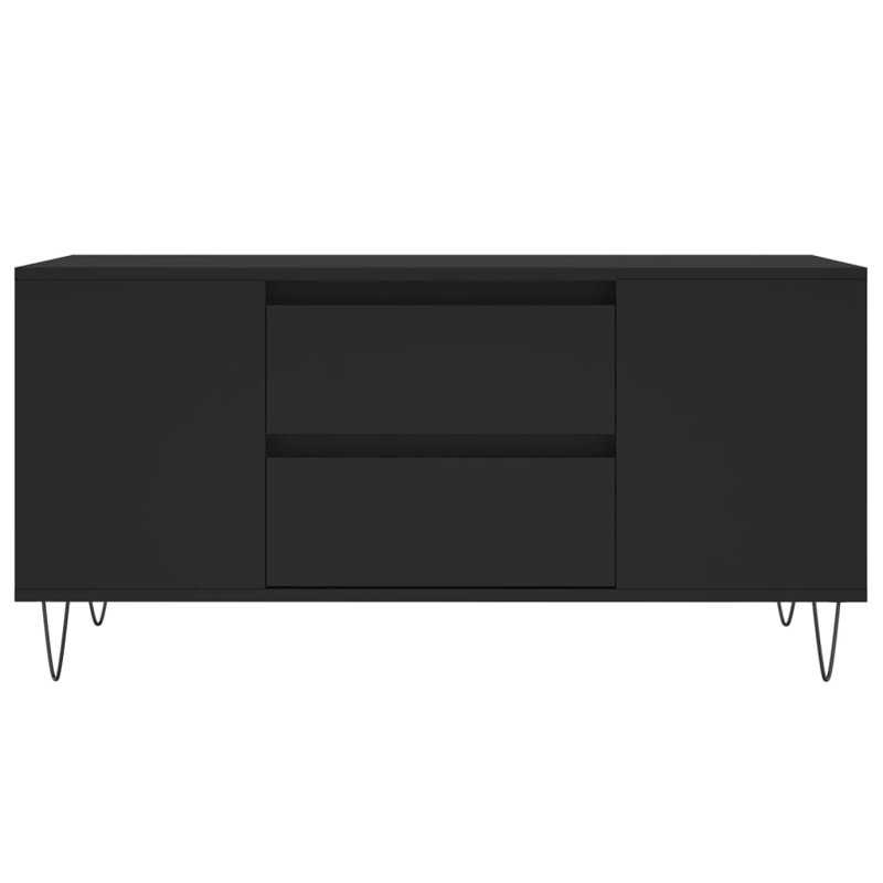 Iriemi Four Leg Coffee Table with Storage, Black