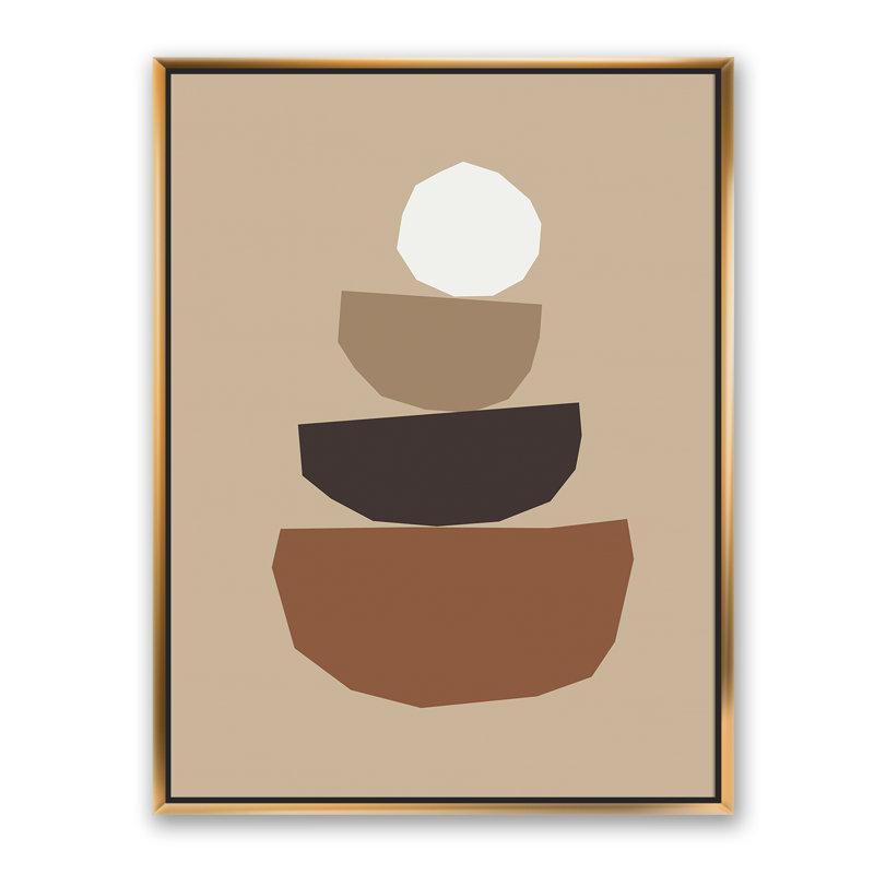 «Minimal Elementary and Geometric Compostions In Nature Tones III», reproduction sur cadre flottant sur toile