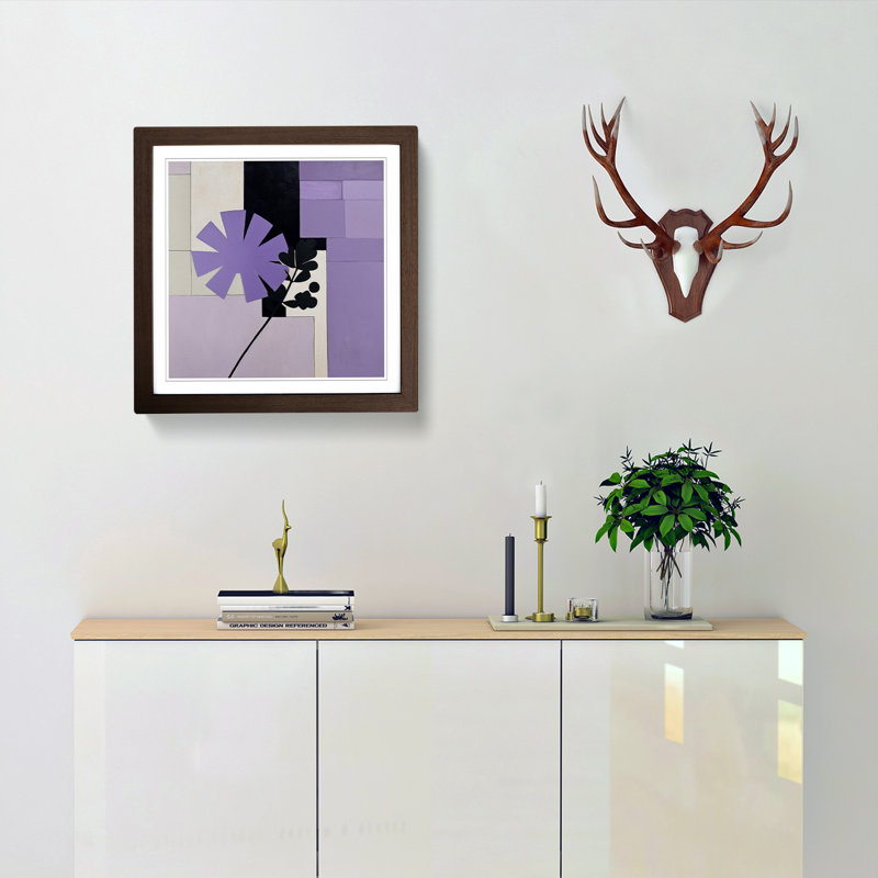 Lavender Flower Suprematism - Framed Print