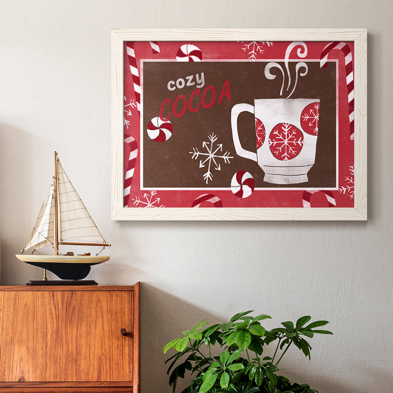 Cozy Cocoa Christmas Collection, peinture sur toile encadrée, Blanc, H 22 po x l 32 po x P 1,5 po