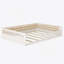 Lit plateforme tapissier en bois avec garde-corps et coussin-234162243