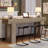 63 Inches Farmhouse Console Table – Extra Long Narrow Sofa Table Behind Couch-441079378
