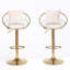 Chaises de bar en velours (de 2), rotation à 360 °, réglable, salle à manger et bar, tabourets de confort 2 pièces élégants, rotation à 360 degrés, hauteur réglable, pour un siège à la mode avec coussin de siège