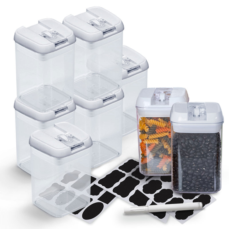 Ensemble de 8 contenants alimentaires, Blanc