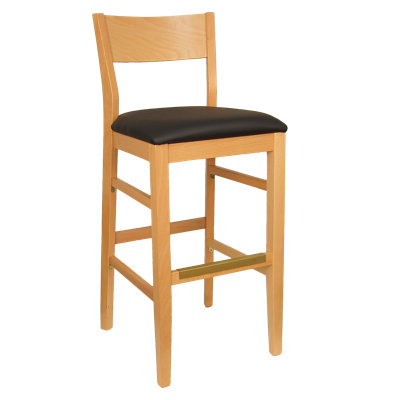 H&D Mid Century Traditional Bar Stool Natural