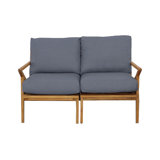 Hatteras 52'' Wide Outdoor Teak Loveseat with Cushions