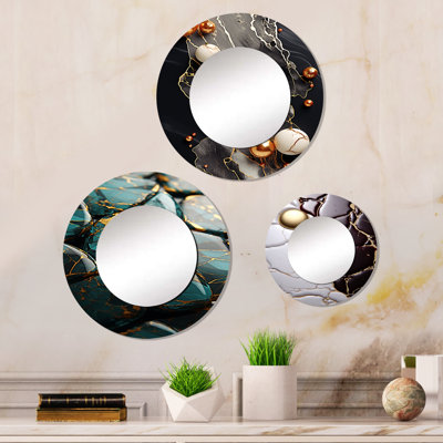 Ellyana Metal Round Mirror