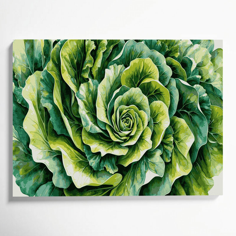 Art mural sur toile vert, H 11 po x l 14 po