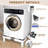 Adjustable Refrigerator Stand with Round Tube Frame, Elevated Appliance Base with Protective Pads