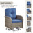 5-Piece Outdoor Patio Wicker Relaxed Sofa Set With Swivel Chairs And Fire Pit Table-2055623028