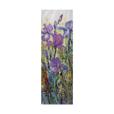 Art mural sur toile tendue - Tim Otoole «Iris Field I» pour décoration de salon, de chambre à coucher ou de bureau - 10 x 32