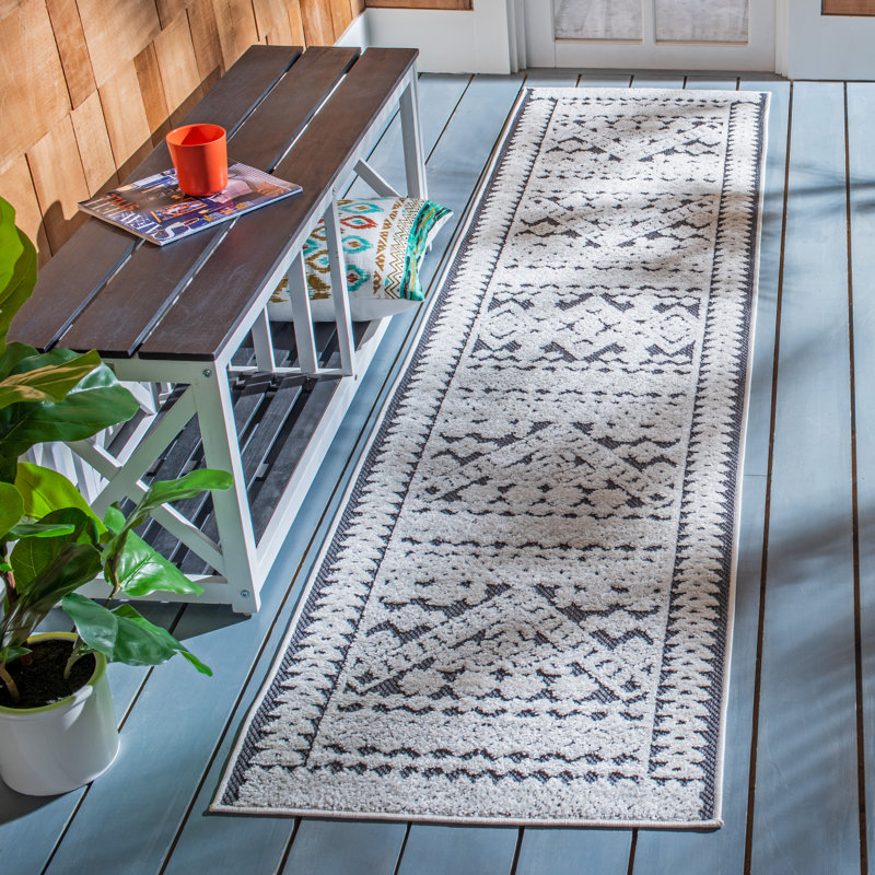 Tapis géométrique Doe Performance, Tapis de couloir 2 pi 2 po x 5 pi
