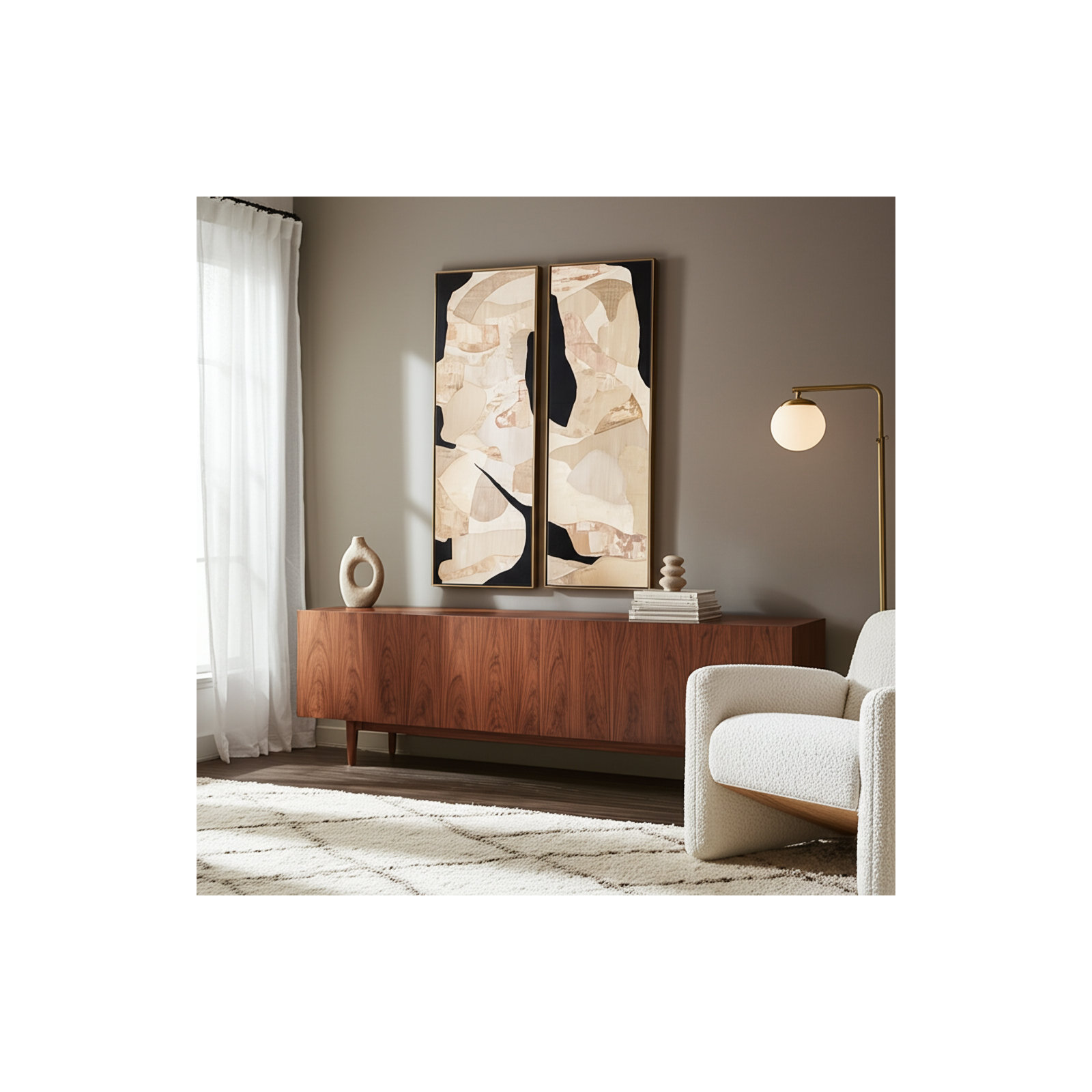  2-Pieces 22X70 Croydon Handpainted Wall Art
