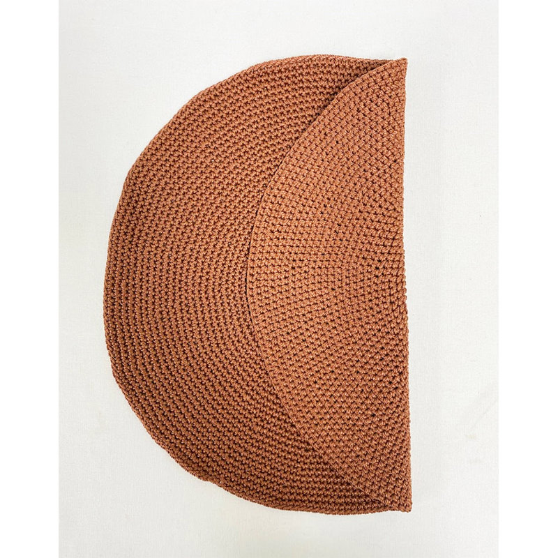 Polypropylene Plastic Round Placemat, Brown