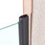 Porte de douche simple à battant - Alliage d'aluminium noir mat, verre trempé transparent de 1/4 po (6 mm) d'épaisseur