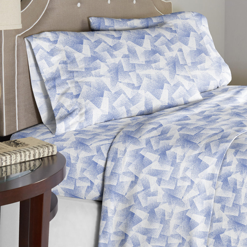 Valentina Percale Abstract Sheet Set, Twin Sheet Set + Fitted Sheet + 1 Pillowcase, Abstract