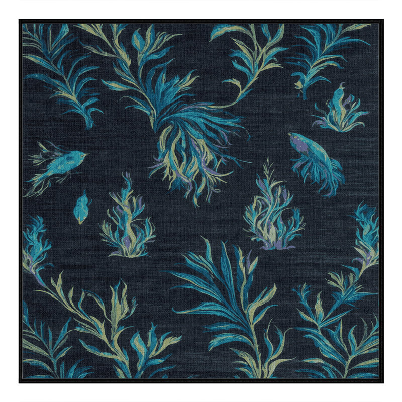 Tapis gris lavable à la machine, Carré 3 pi