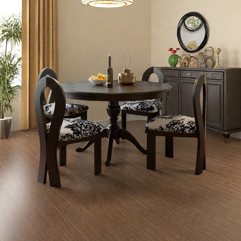 Table de salle à manger ronde en bois de frêne massif, H 29,92 po x L 47,24 po x l 47,24 po