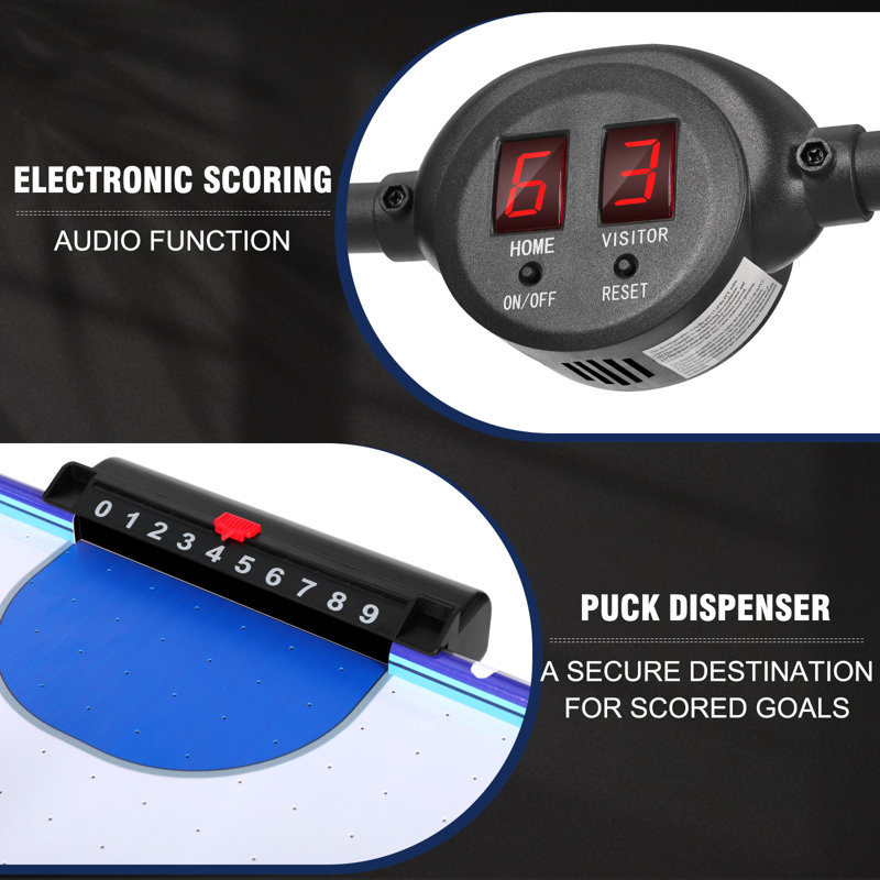 2 -Player Air Hockey Table with Digital Scoreboard, 2 Pucks, 2 Pushers, Powerful Motor
