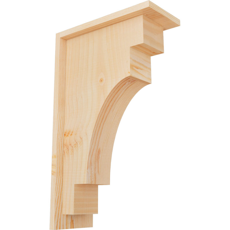 Corbeau méditerranéen avec contre-plaque, H 20 po x l 5,5 po x P 12 po, Sapin de Douglas, Lisse