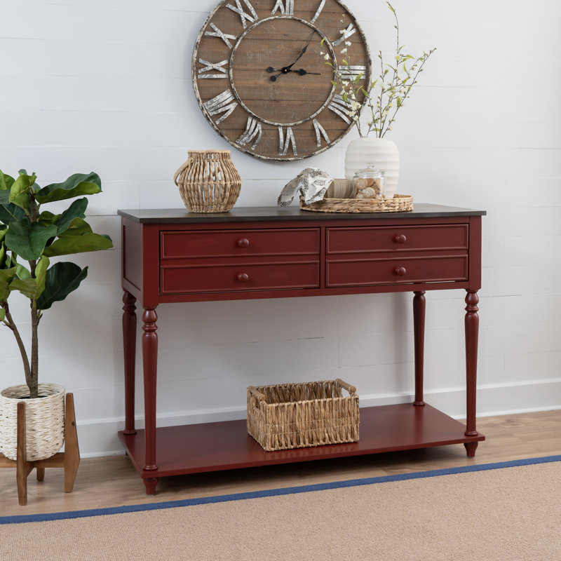 Trimble Red 2 Drawer Buffet, Red