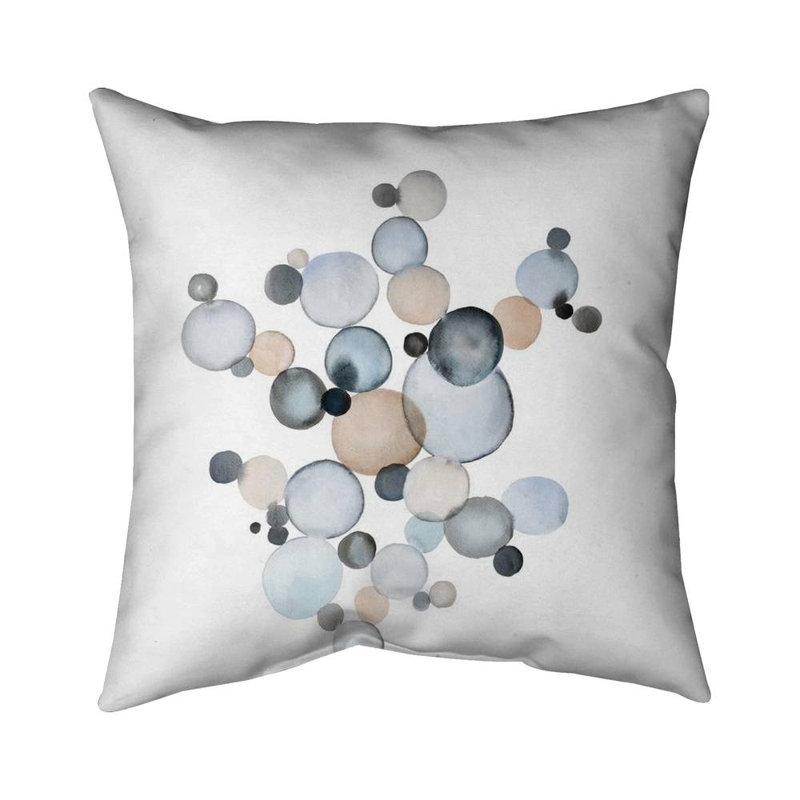 Grayish bubbles - 26"x26" Throw pillow cover - Poly twill - Print on demand