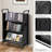 Rolling Bookshelf Utility Cart With V-shaped Shelves